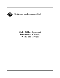 Model Bidding Document - North American Development Bank
