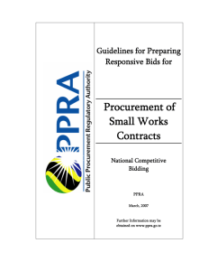 Guidelines for Preparing Responsive Bids for Procurement of