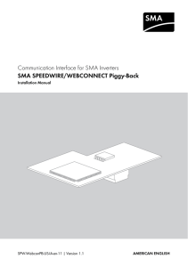 SMA SPEEDWIRE/WEBCONNECT Piggy-Back