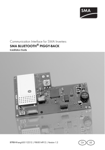 SMA BLUETOOTH® PIGGY-BACK