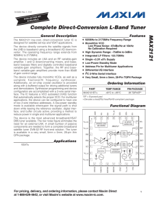 MAX2121 Datasheet - Part Number Search