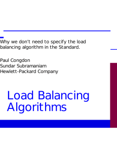 Load Balancing Algorithms