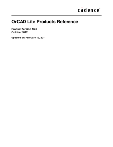 OrCAD Lite Products Reference