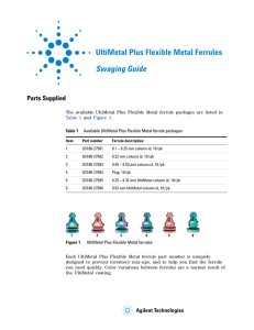 UltiMetal Plus Flexible Metal Ferrules Swaging Guide