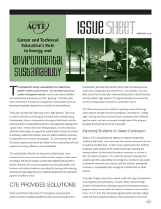 CTE: Role in Energy and Environmental Sustainability