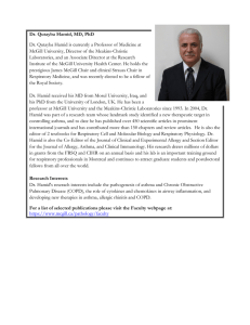 Dr. Qutayba Hamid - McGill University