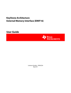 External Memory Interface (EMIF16) for KeyStone Devices User`s