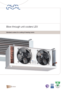 Blow through unit coolers LEX