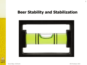 Beer Stability and Stabilization