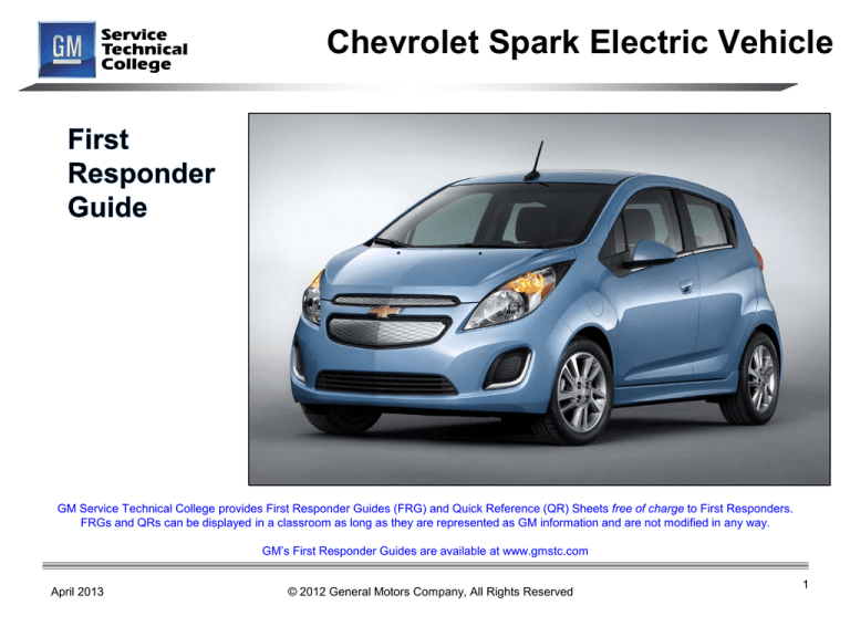 2014 Spark EV First Responder Guide