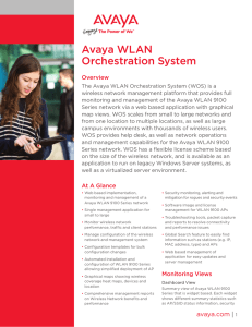 Avaya WLAN Orchestration System