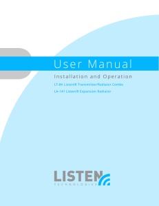 User Manual - Listen Technologies Corporation