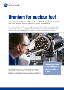 Uranium for nuclear fuel.cdr