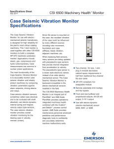 Case Seismic Vibration Monitor Specifications (A6120)