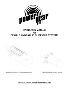 Operation Manual for Dewald Hydraulic Slide Out