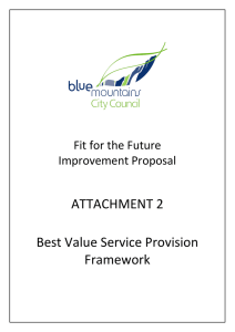 ATTACHMENT 2 Best Value Service Provision Framework