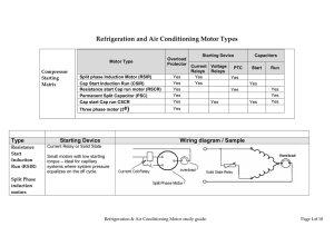 Refrigeration and Air Conditioning Motor Types