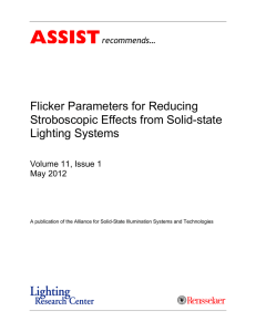 Volume 11, Issue 1: Flicker Parameters for Reducing Stroboscopic