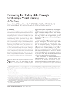 Enhancing Ice Hockey Skills Through Stroboscopic Visual