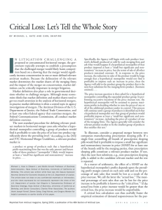 Critical Loss: Let`s Tell the Whole Story