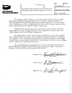 Reliability overvoltage tests of Fairchild integrated operational