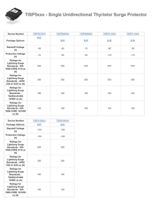 TISP5xxx - Single Unidirectional Thyristor Surge Protector