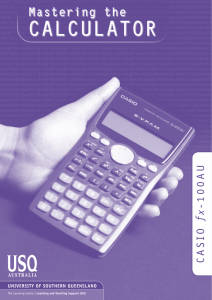 Casio fx-100AU calculator booklet
