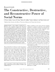 The constructive, destructive, and reconstructive power of social norms