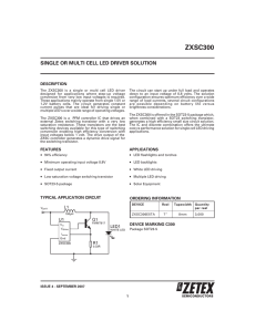 ZXSC300 Single or multicell LED driver solution