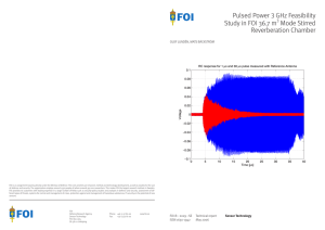 Pulsed power 3 GHz feasibility study in FOI 36.7 m3 mode stirred