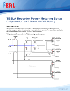 TESLA Recorder Power Metering Setup
