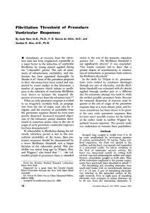 Fibrillation Threshold of Premature Ventricular Responses