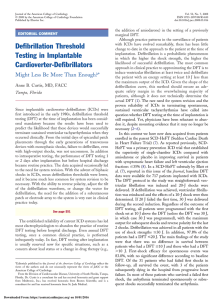 Defibrillation Threshold Testing in Implantable Cardioverter