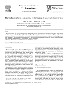 Thermal cure effects on electrical performance of nanoparticle silver