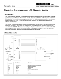 Displaying Characters on an LCD Character Module