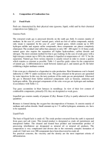 2. Composition of Combustion Gas 2.1 Fossil Fuels Fuels are