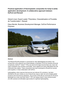A collaborative approach between DuPont and Renault