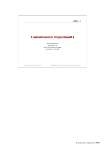 Transmission Impairments - Department of Computer Engineering