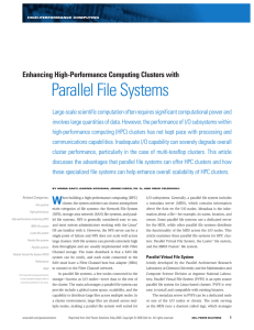 Parallel File Systems