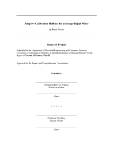 Adaptive Calibration Methods for an Image