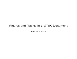 Figures and Tables in a LATEX Document