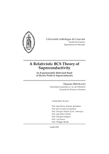 A Relativistic BCS Theory of Superconductivity - CP3