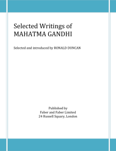 Selected Writings of MAHATMA GANDHI