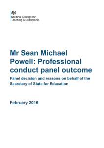 Mr Sean Michael Powell