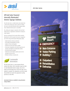 Off-Grid Solar Powered Internally Illuminated Exterior Signage