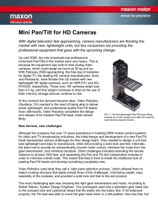 Mini Pan/Tilt for HD Cameras