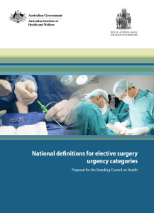 National definitions for elective surgery urgency categories (full