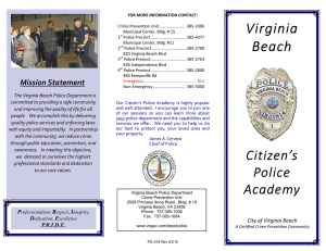 Citizens` Police Academy Pamphlet