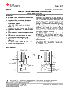 DS92LV1023E 30-66 MHz 10 Bit Bus LVDS Serializer (Rev