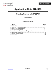 Sensing Current with IR25750